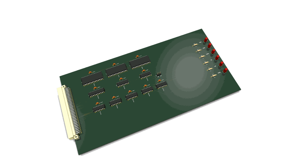 Memory card, KiCad 3D render